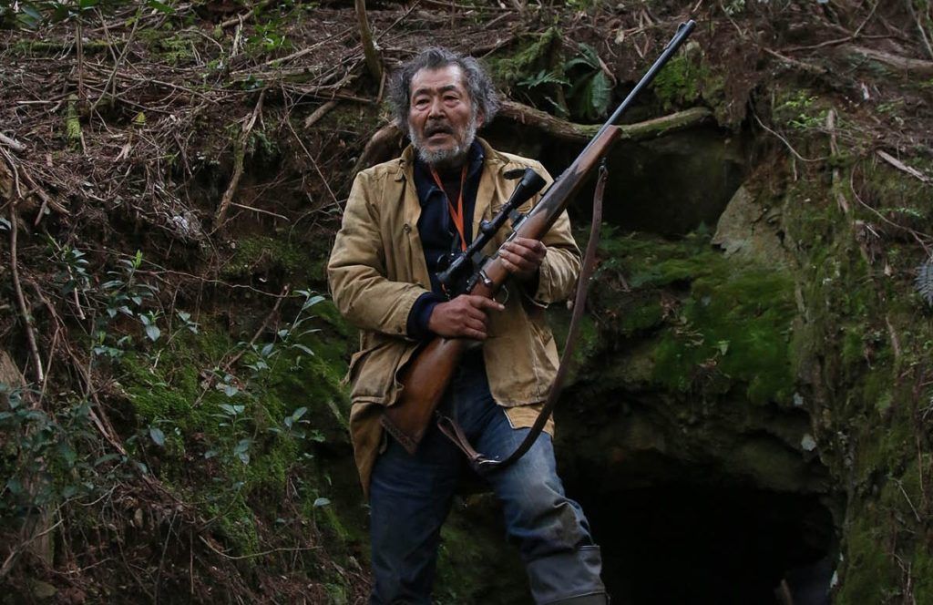 El célebre intérprete japonés Fuji Tatsuya en "Los lobos del Este". Fotograma cortesía de Carlos Quintela.