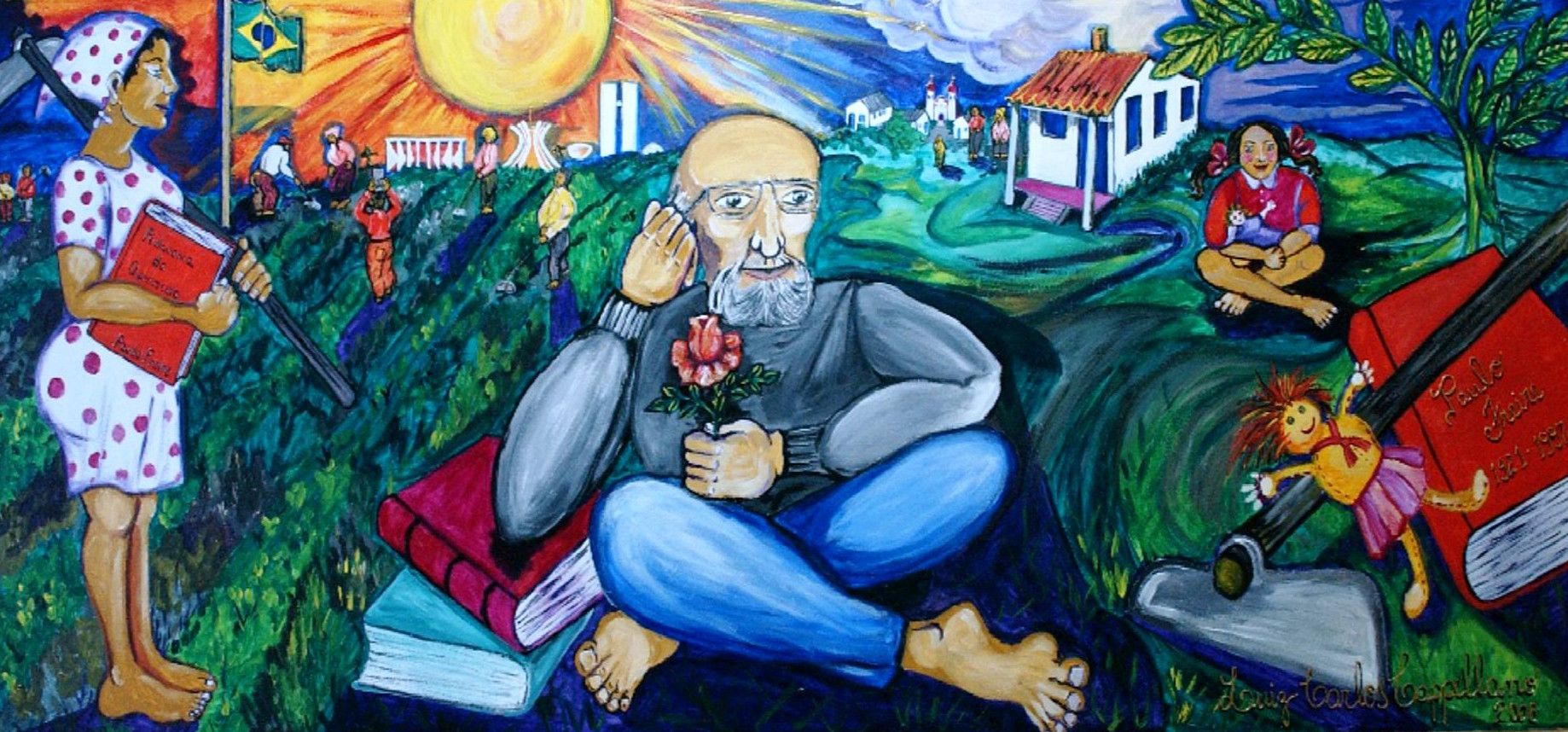 Mural de homenaje a Paulo Freire. Foto: Wikimedia.