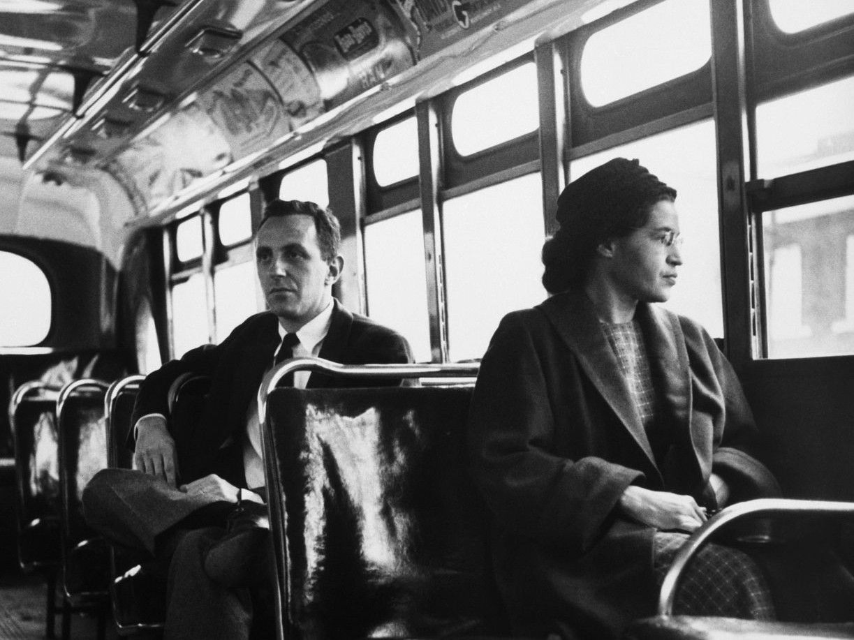 La histórica escena del autobús.
