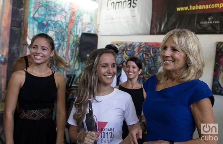 Jill Biden and the Habana Compás Dance Company. Photo: Ismario Rodríguez.