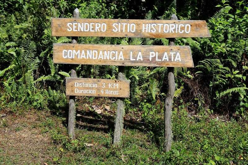 This sign points the way to Fidel Castro’s former command headquaters. Castro “was a good leader and a good example for others,” said Osmani Diaz, 43, who has worked as a guide in the Sierra Maestra for 22 years. “He gave us hope. Photo: Tracey Eaton
