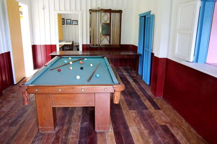 While at the plantation, Fidel Castro sometimes played pool with his brother, Raul Castro, now president of Cuba. The younger brother was said to be the better pool player. The plantation also featured a bar called La Paloma, which was stocked with more than 160 different kinds of drinks and liquors. Photo: Tracey Eaton