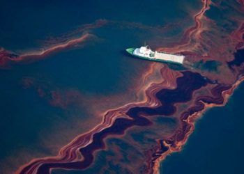 Oil spill in the Gulf of Mexico. Photo: Boston Globe.