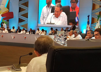 Speech by Raúl Castro in Punta Cana. Photo: @PresidenciaRD.