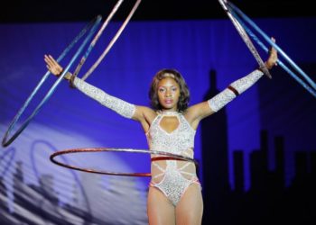Reimi in one of her Hula Hoop numbers. Photo: Courtesy of the interviewee.