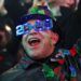 A man celebrates the arrival of 2019 under a shower of confetti during the New Year’s Eve celebration in Times Square, New York, on January 1, 2019. (AP Photo / Adam Hunger)