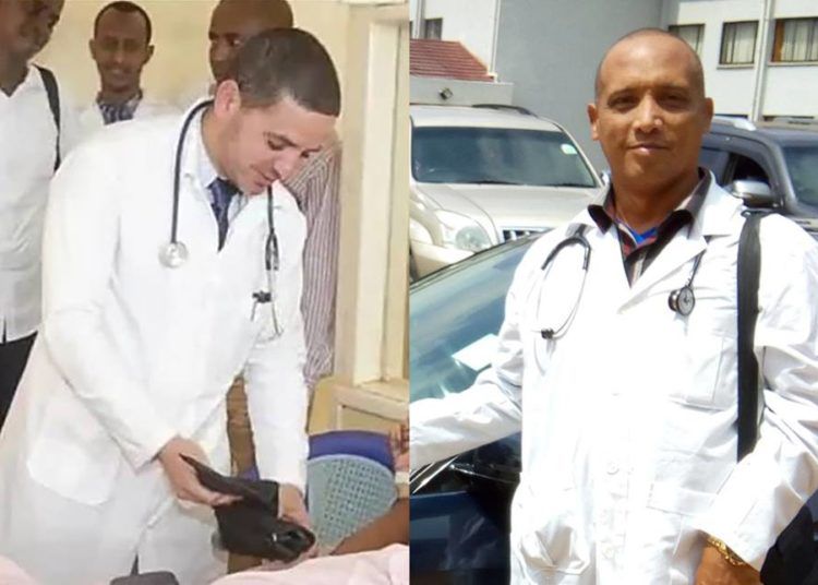 Doctors Landy Rodríguez (left) and Assel Herrera, allegedly kidnapped this Friday morning by the extremist group Al Shabab.