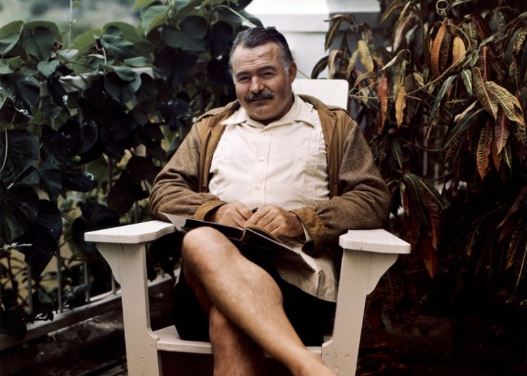 Hemingway at Finca Vigía, circa 1947. Photo: Ernest Hemingway Collection / John F. Kennedy Presidential Library and Museum, Boston.