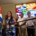 The deputy director for the United States of the Cuban Foreign Ministry (MINREX), Johana Tablada (l), speaks to the press in Havana about the study published by the University of Pennsylvania on Tuesday, July 23, 2019. Photo: Yander Zamora / EFE.