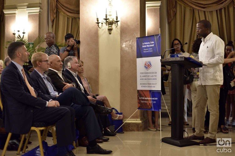 Opening of the Business Forum between Cuban and U.S. companies in the IT and communications sector at the Hotel Nacional de Cuba, in Havana, on September 4, 2019. Photo: Otmaro Rodríguez.