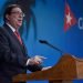 Cuban Foreign Minister Bruno Rodríguez gives statements to the press about the impact of the U.S. embargo/blockade on Cuba, at the headquarters of the Foreign Ministry in Havana, on September 20, 2019. Photo: Otmaro Rodríguez.
