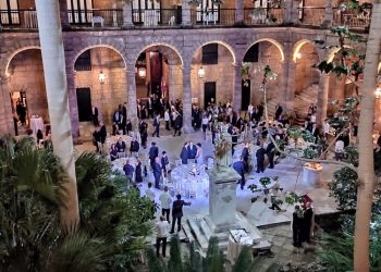 The official dinner hosted by the king and queen of Spain in Cuba took place in the Palace of the Captains General. Photo: courtesy of the interviewees.