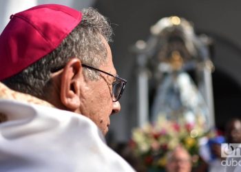 Juan de la Caridad García Rodríguez, new cardinal of the Catholic Church in Cuba, participates in the procession of the Our Lady of Regla, in Havana, on September 7, 2019. Photo: Otmaro Rodríguez.