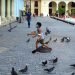 A boy plays in a square in Havana, during the post-COVID-19 de-escalation. Photo: Otmaro Rodríguez.