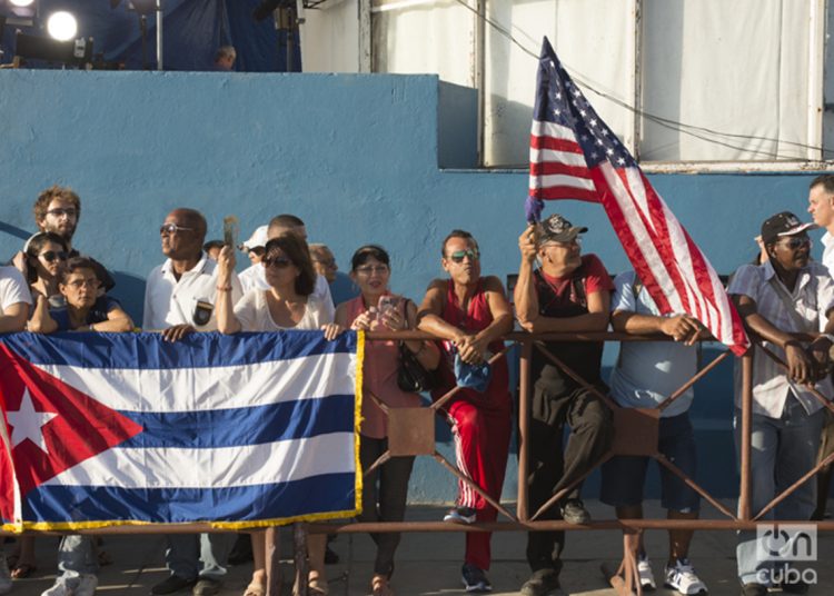 During the official opening of the U.S. Embassy in Havana, August 14, 2015. Photo: Alain L. Gutiérrez (archive).