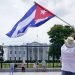 Cubans demonstrate in front of the White House in support of the July 2021 protests. Photo: AP/Susan Walsh)