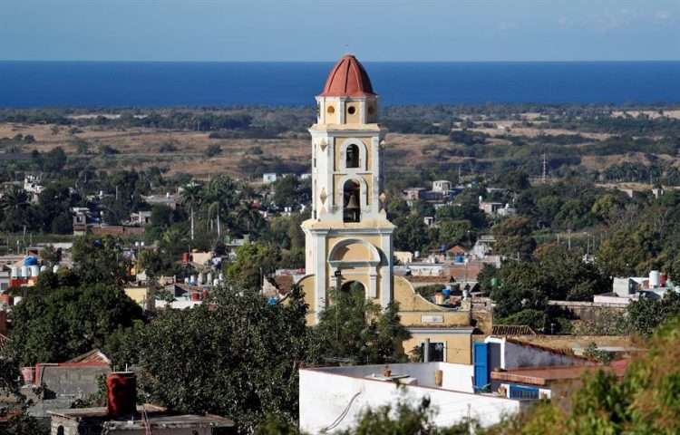 Photo from January 17, 2020 showing a view of the city of Trinidad and its bell tower, in Sancti Spíritus province. Photo: EFE/Yander Zamora/Archive.