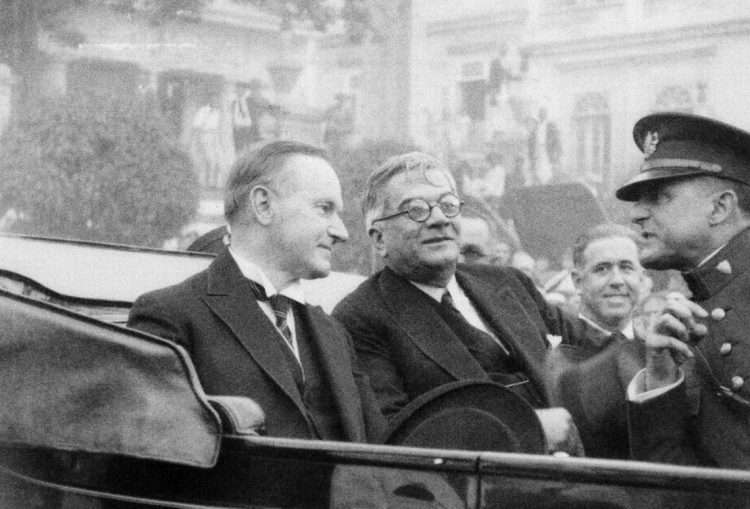 Presidents Calvin Coolidge (left) and Gerardo Machado in Havana. Photo: Archive.