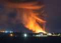 Fire in industrial zone of Matanzas. Night of August 7, 2022. Photo: Raúl Navarro González.