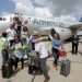 Cuban American passengers disembark in Havana from an AA flight. Photo: ABCNews.