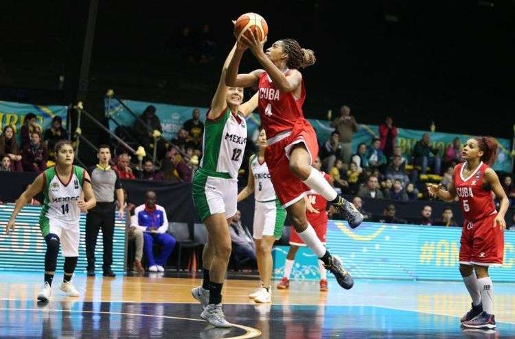 The Cuban women’s basketball team were only able to make the cross in the pre-world cup in Argentina only against Mexico. Photo: Fiba.basketball.