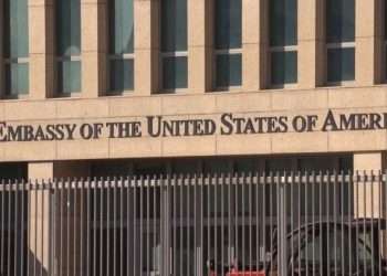 The United States embassy in Havana.