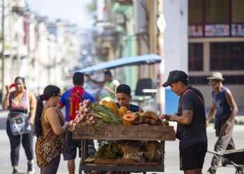 Agricultural products street vendor in Havana. Photo: Yander Zamora/EFE.