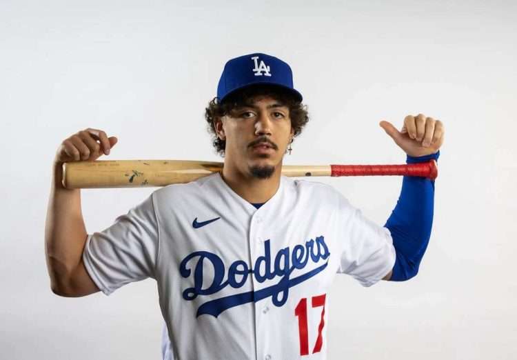 Miguel Vargas began the season with the Dodgers in the Major Leagues. Photo: Mark J. Rebilas/USA TODAY Sports.
