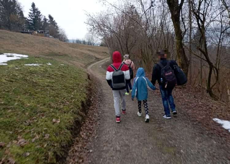 The family in Slovenia, part of the way they shared with another traveler. Photo: Courtesy of the interviewee.