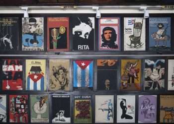 Exhibition of Cuban movie posters at the headquarters of the Cuban Institute of Cinematographic Art and Industry, in Havana. Photo: Yander Zamora/EFE.