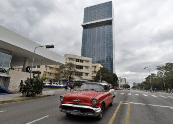 Photograph showing the new Iberostar Selection Hotel, a new symbol of the Cuban tourism sector. Photo: Ernesto Mastrascusa/EFE.