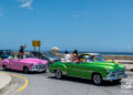 Vintage cars in Havana. Tourism in Cuba.