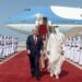 The Emir of Qatar, Sheikh Tamim bin Hamad al-Thani (right), welcoming U.S. President Donald Trump upon his arrival in Doha, Qatar, on May 14, 2025. Photo: EFE/EPA/QATAR NEWS AGENCY.