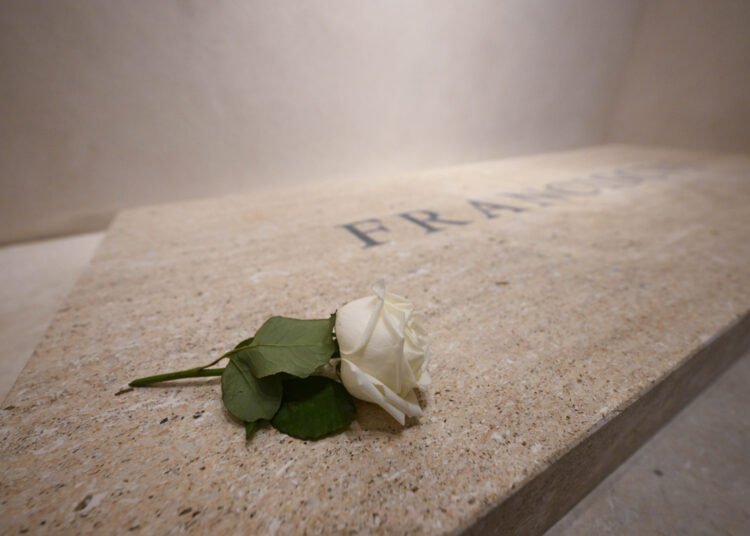 View of Pope Francis’s tomb in the Basilica of Santa Maria Maggiore in Rome. Photo: EFE/Vatican Press/Francesco Sforza.