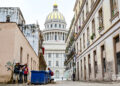 Streets of Old Havana with the Capitol in the background