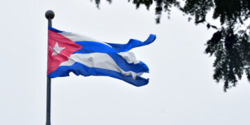 The Cuban flag