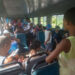 Havana residents on the Guanabo train