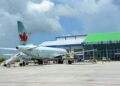 Canadian airline at a Cuban airport