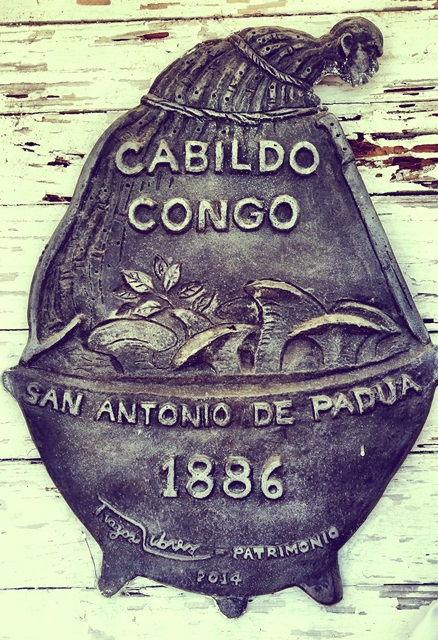 Tarja del Cabildo Congo. Foto: Caimán Barbudo.
