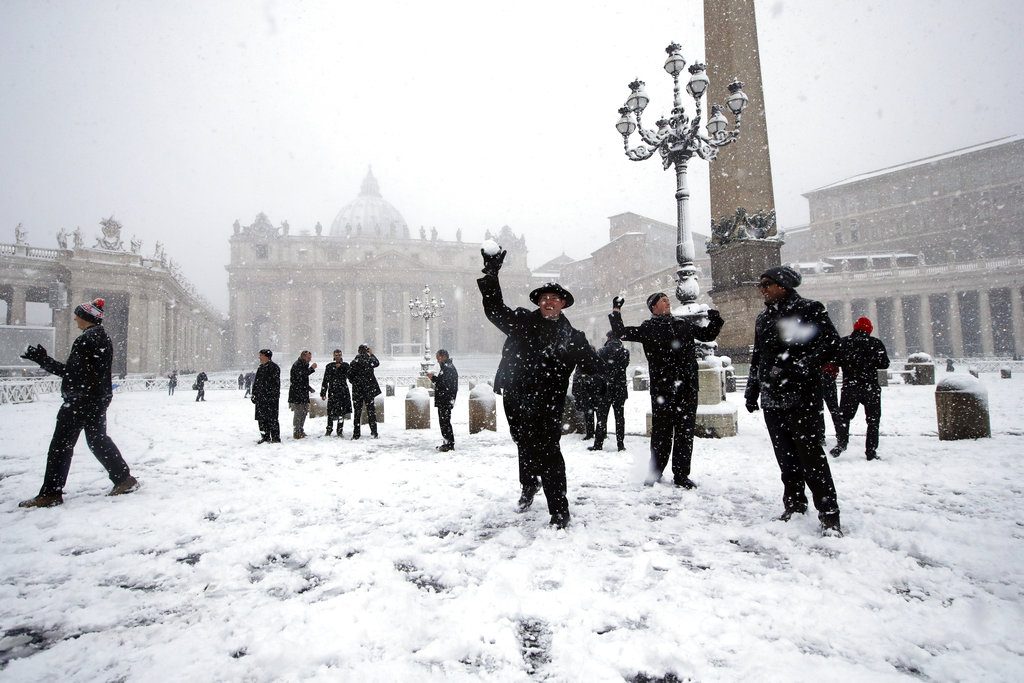 Plaza de San Pedro del Vaticano, el lunes 26 de febrero de 2018. Foto: Alessandra Tarantino / AP.