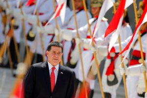 El presidente paraguayo Horacio Cartes dejará el poder en agosto próximo después de cinco años. Foto: Eraldo Peres / AP.
