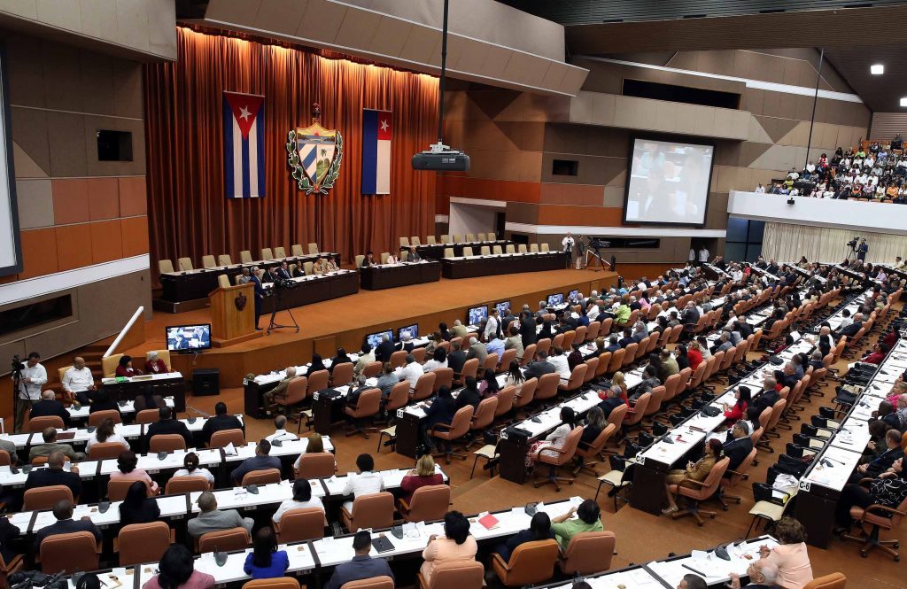 General view this Wednesday April 18 of the constitutive session of the 9th Legislature of the National Assembly of People’s Power. Photo: Alejandro Ernesto / EFE.