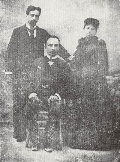 Gonzalo de Quesada y Arostegui y su esposa junto a José Martí