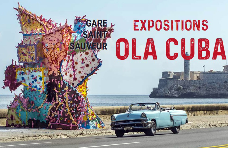Cartel promocional de la exposición "Ola Cuba" en Lille, Francia. Foto: lille3000.eu.