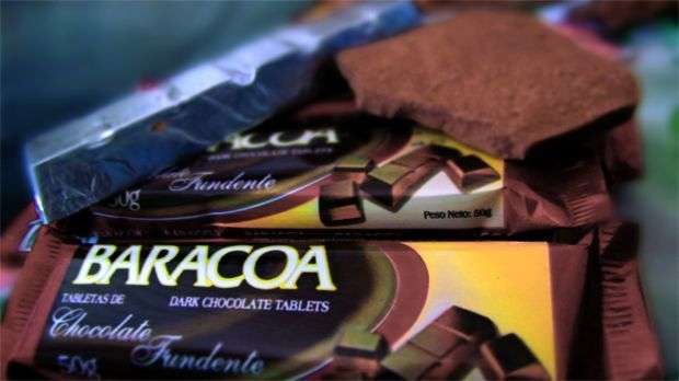 Tabletas de chocolate, uno de los tesoros más preciados de la fábrica de Baracoa.