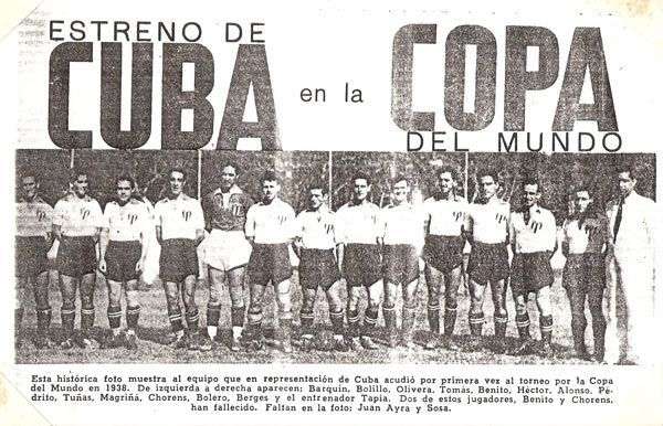 Cuba Mundial de Futbol 1938