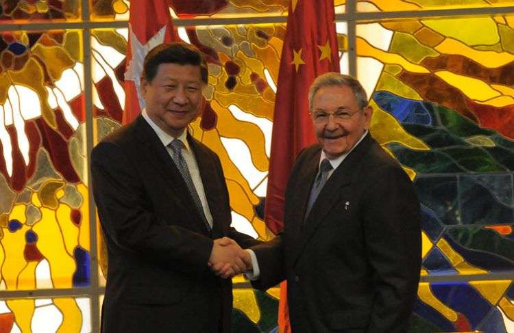Presidentes de China y Cuba
