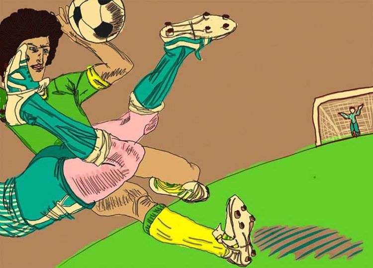 Caricatura sobre Fútbol/Imagen de Claudia Soto Pinckney