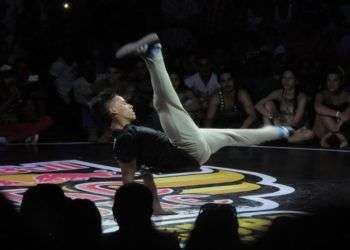 El cubano B-Boy Gannicus fue eliminado en su primer duelo, pero mostró mucha intensidad en Brasil / Foto: Roberto Ruiz.