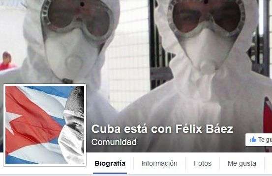 Comunidad creada en Facebook para apoyar al médico cubano Félix Báez Sarría.